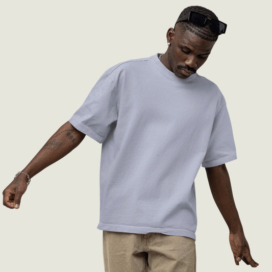Solid Lavender Mist Oversized Tee