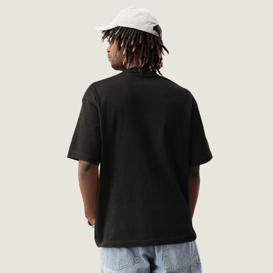 Solid Midnight Black OverSized Tee.