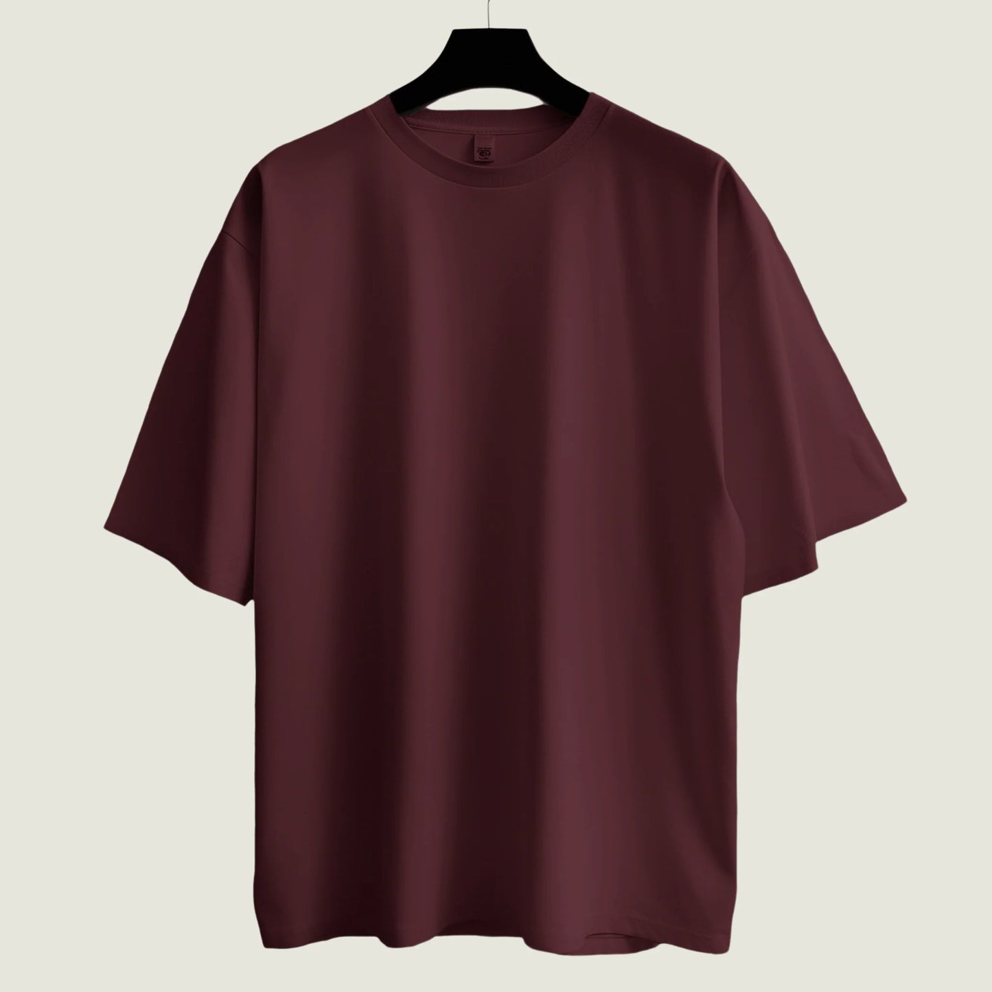 Solid Rich Maroon Oversized Tee