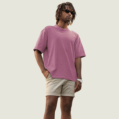 Solid Flamingo Glow Oversized Tee.