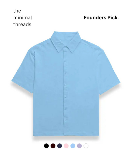 RELAXED COTTON SHIRT [7 Solid Colours] [240 GSM]