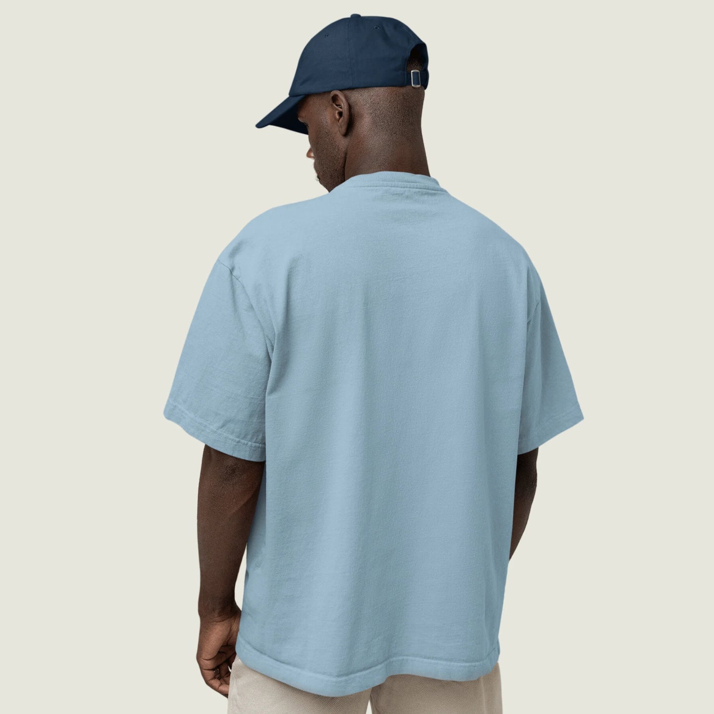 Solid Baby Blue Oversized Tee