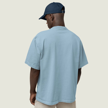 Solid Baby Blue Oversized Tee