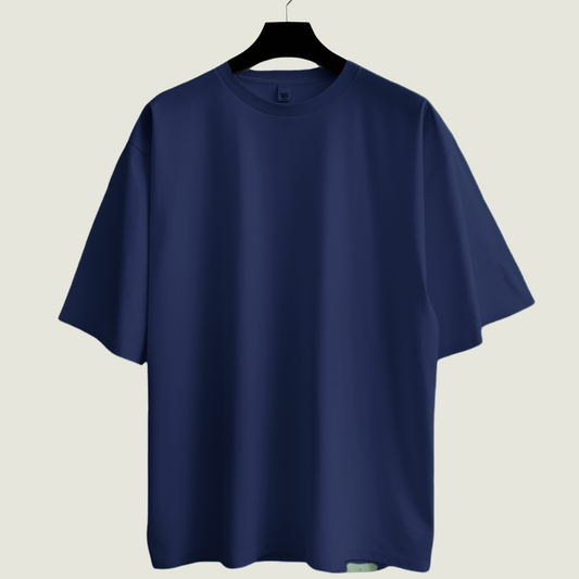 Solid Deep Navy Oversized Tee