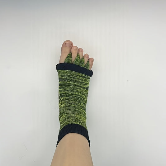 1pc Japanese/Korean Style Toe Separating Yoga Socks for Women, Open-Toe Socks with Exposed Toes and Outward-Curling Thumbs, Five-Toe Socks