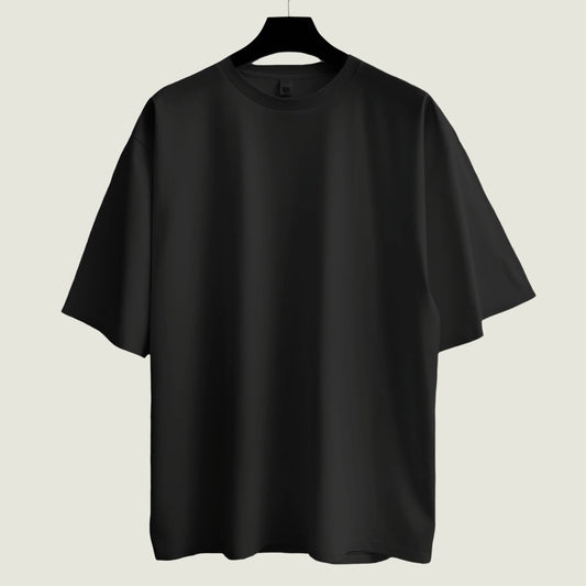 Solid Midnight Black OverSized Tee.